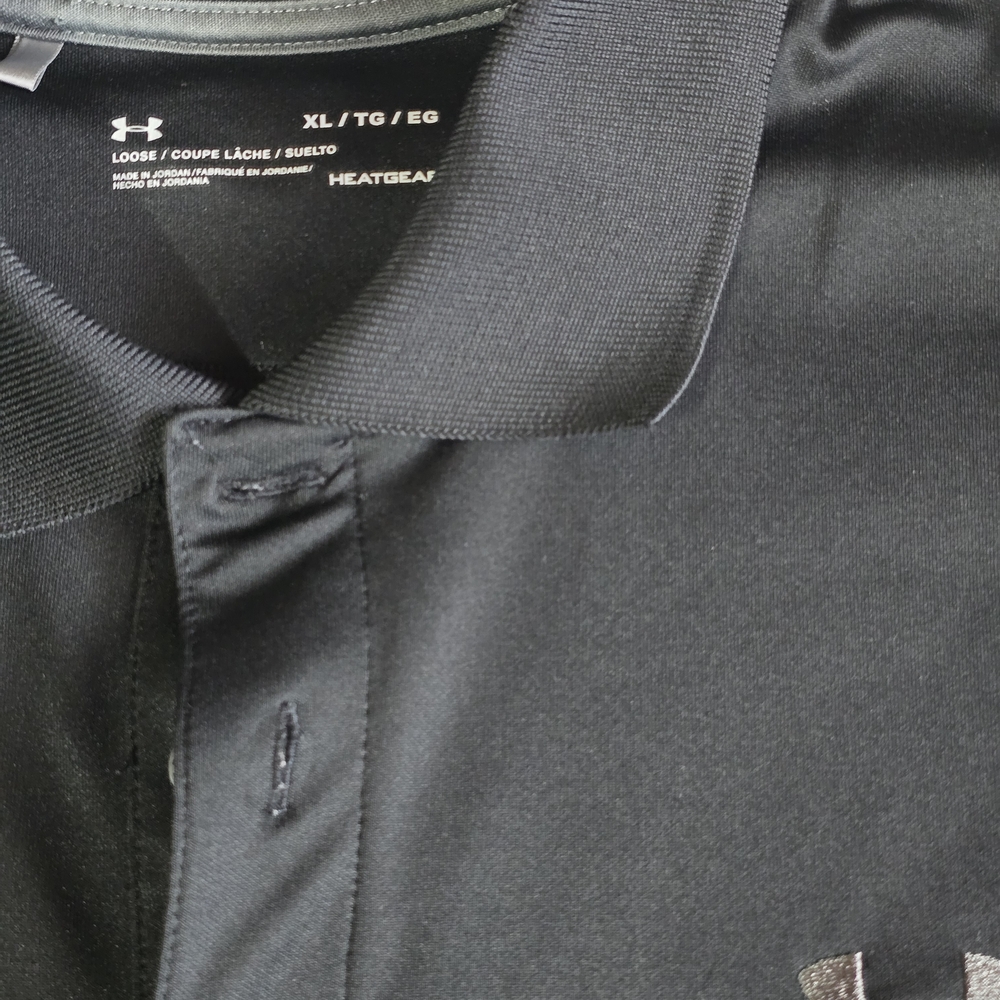 Under Armour Black Polo Shirt Loose